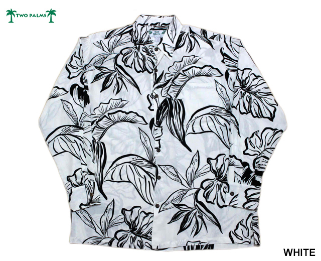 TWOPALMS トゥーパームス 長袖アロハシャツ ハワイ製