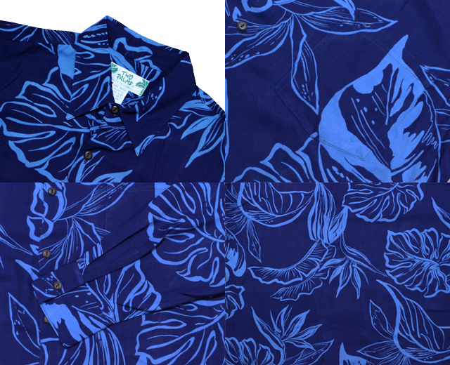 TWOPALMS トゥーパームス 長袖アロハシャツ ハワイ製