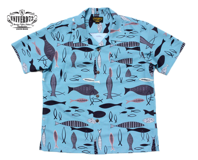 ユニバード72 アロハシャツ 魚