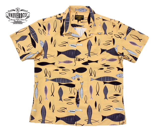 ユニバード72 アロハシャツ 魚