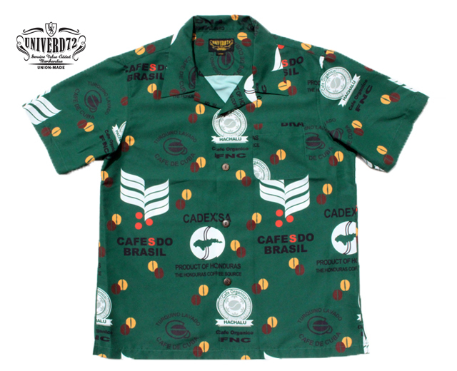 ユニバード72 アロハシャツ コーヒー