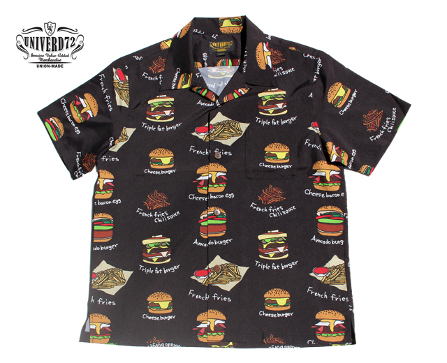 ユニバード72 アロハシャツ ハンバーガー