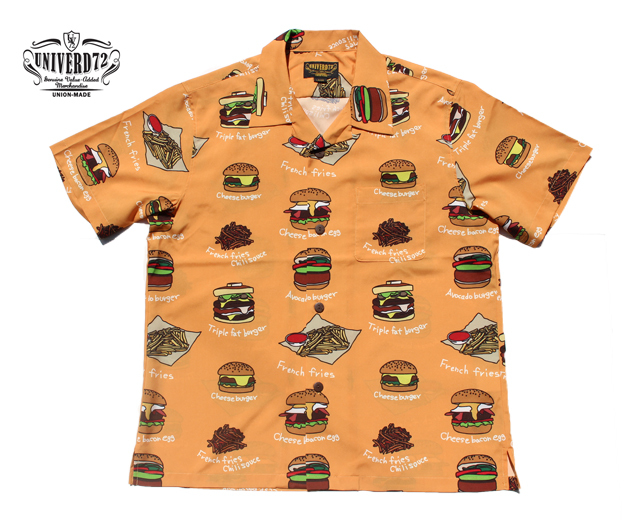 ユニバード72 アロハシャツ ハンバーガー