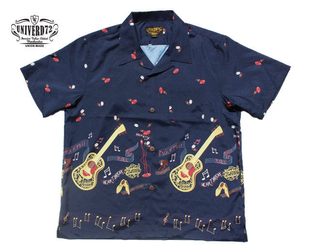 ユニバード72 アロハシャツ ギター