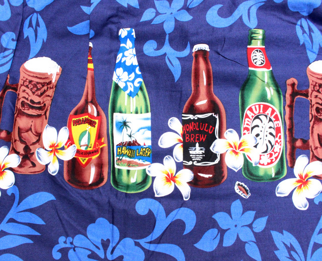 ウィーニーファッション アロハシャツ ハワイ製 ビール