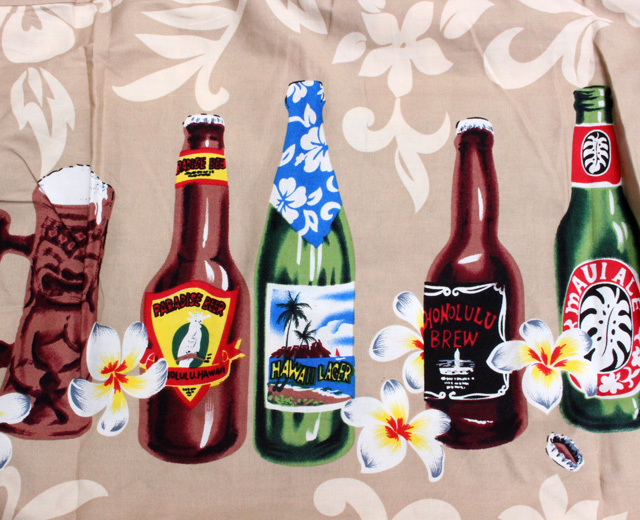ウィーニーファッション アロハシャツ ハワイ製 ビール