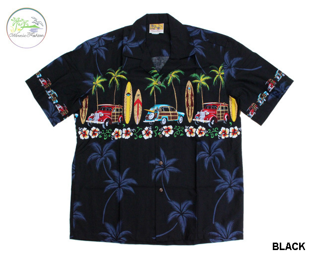 ウィーニーファッション アロハシャツ ハワイ製 ウッディ―カー