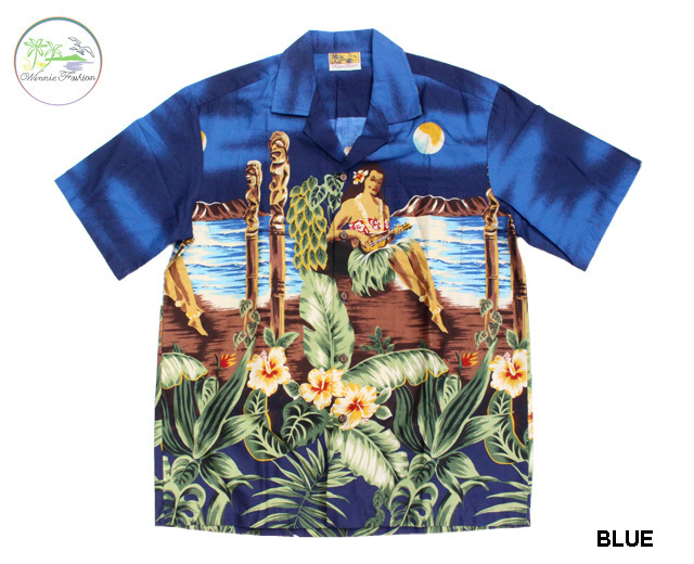 ウィーニーファッション アロハシャツ ハワイ製 フラガール