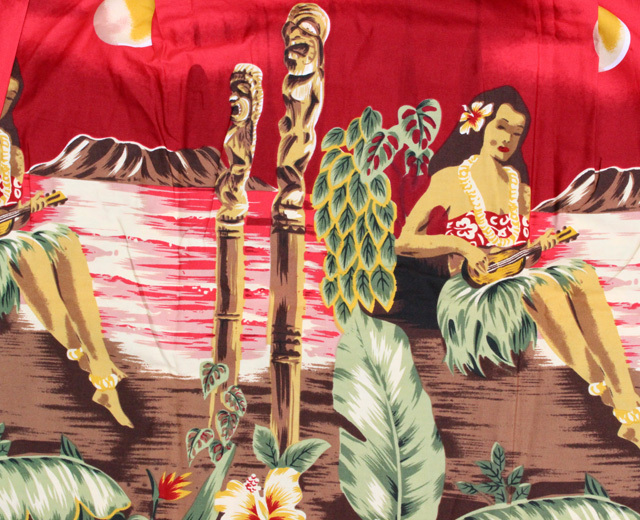 ウィーニーファッション アロハシャツ ハワイ製 フラガール