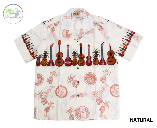 ウィーニーファッション アロハシャツ ハワイ製 ウクレレ