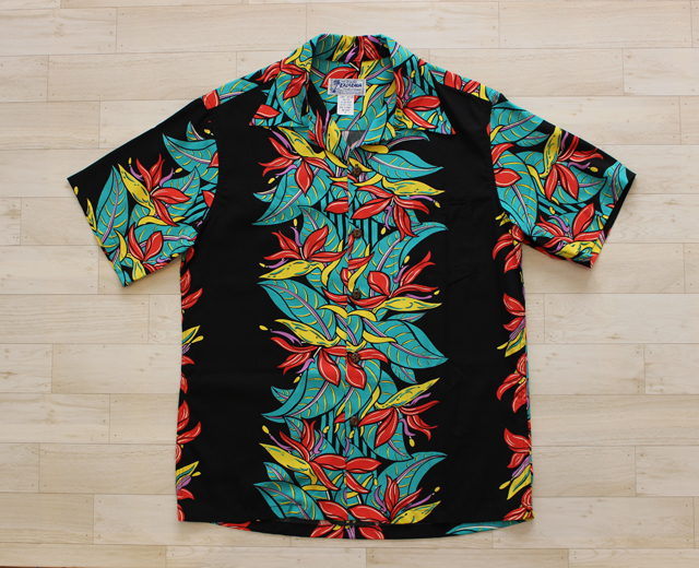 カラカウア　アロハシャツ　ヘリコニア