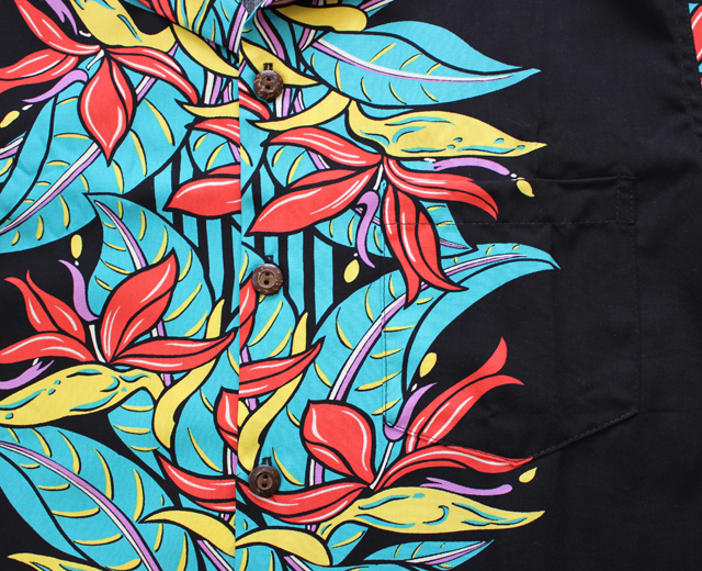 カラカウア　アロハシャツ　ヘリコニア