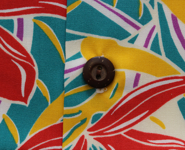 カラカウア　アロハシャツ　ヘリコニア