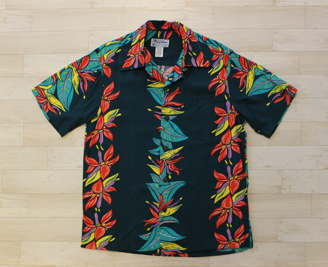 カラカウア　アロハシャツ　ヘリコニア