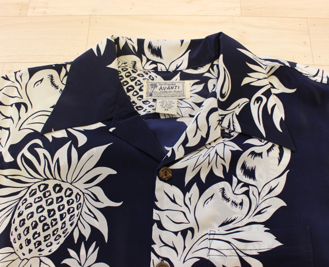 b*t様 AVANTI アロハシャツ XL ネイビー 花柄 アロハシャツ キッズ アバンティ Avanti SILK ALOHA SHIRTS 90