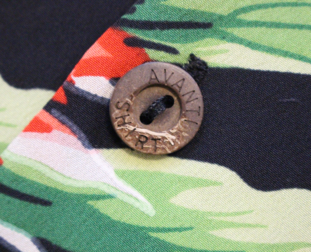 AVANTI アヴァンティ アロハシャツ 月下美人 黒 シルク ナイト