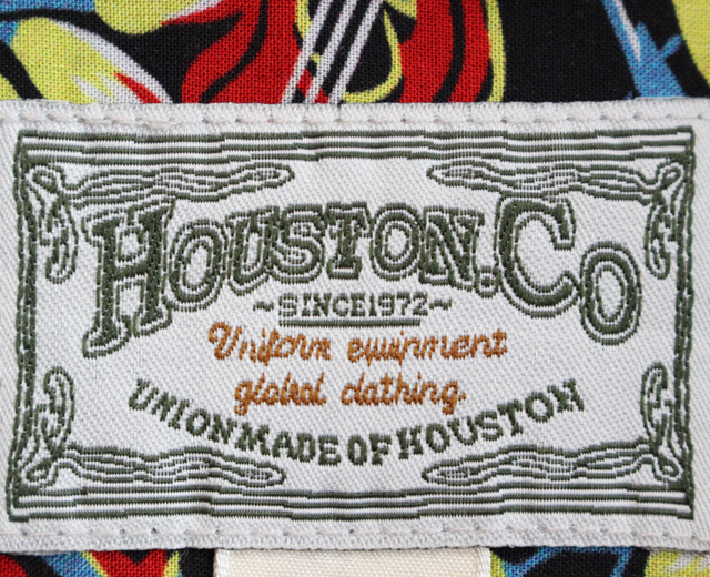 アロハシャツ　ヒューストン　ウクレレ　黒