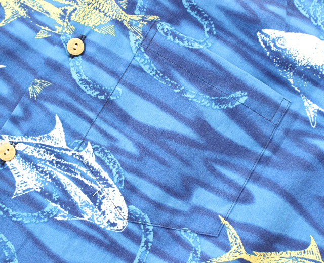 MYLAN 魚柄 Tropical Fish アロハシャツ Lサイズ MYLAN 魚柄 Tropical Fish アロハシャツ Lサイズ