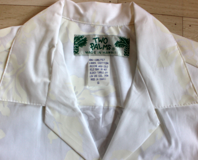 アロハシャツ　トゥーパームス　ツーパームス　ハワイ製