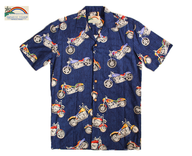 Paradise Found パラダイスファウンド アロハシャツ バイク柄