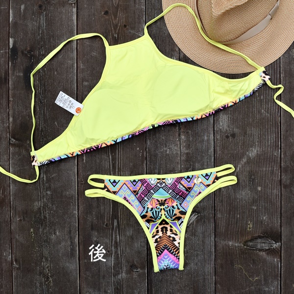 ブラジリアン・ビキニ　直輸入 ブラジリアン バンドゥー トレンドのハイネックビキニ! エスニックテイスト