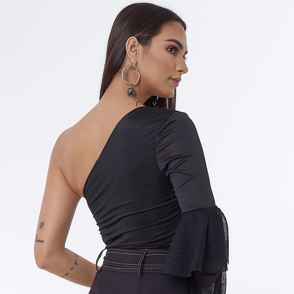 ワンショルダーフリルトップス frill one shoulder tops / フリルワンショルダートップス（シャツ