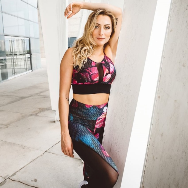 スポーツブラ花柄