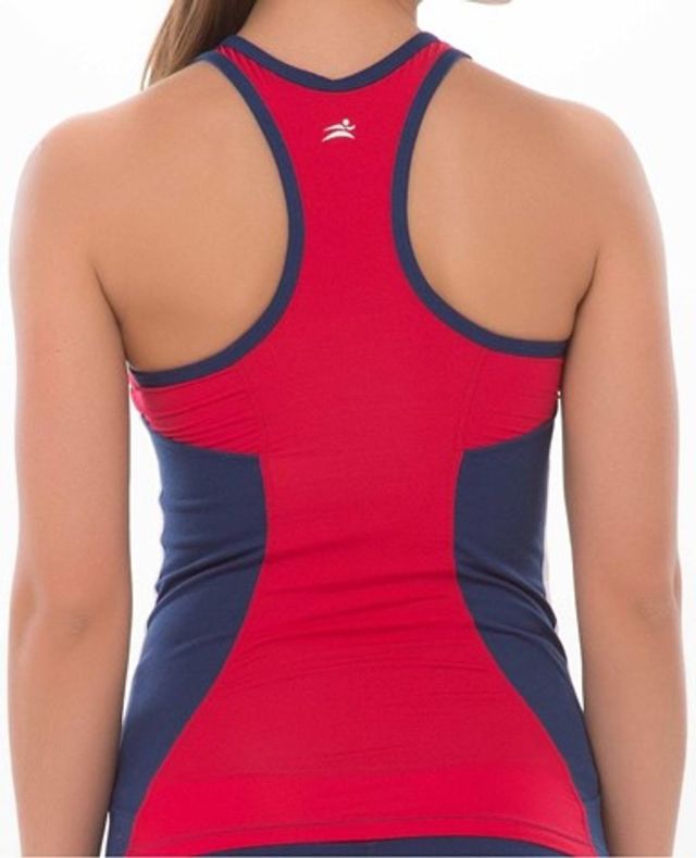 フィットネスウェア赤 ネイビー