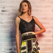 トップス ブラトップ ハーフトップ レザー調 セクシー 黒 インポート 海外 レディース おしゃれ