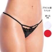 ブラジルランジェリー Tバックショーツ 下着 レディース かわいい 3色 チャーム付き