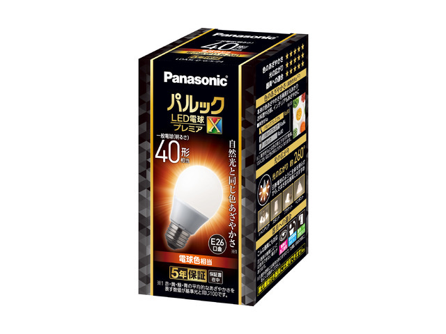 パナソニック】一般電球タイプ LED電球プレミアX 4.9W《電球色相当/E26  