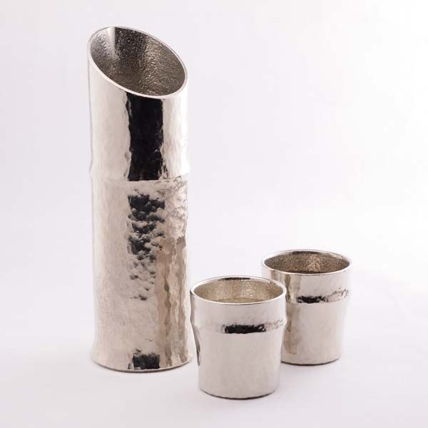 【送料無料】能作 竹形酒器 セット≪13時までのご注文即日発送(休業日を除く)≫ ( 能作 あすつく 木箱名入れ有料 酒器 日本酒 冷酒 プレゼント 人気 高岡銅器 )