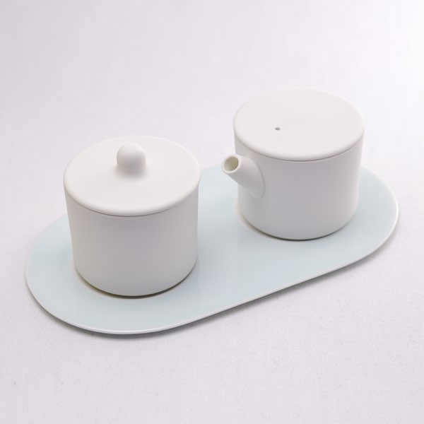 【送料無料】S＆B Milk Can ＆ Sugar Can ＆ Platter Set Plain White≪在庫確認後、10~14営業日程で出荷≫ ( 1616 ／ arita japan ガラス クリーマー シュガーポット 醤油 おすすめ 有田焼 )