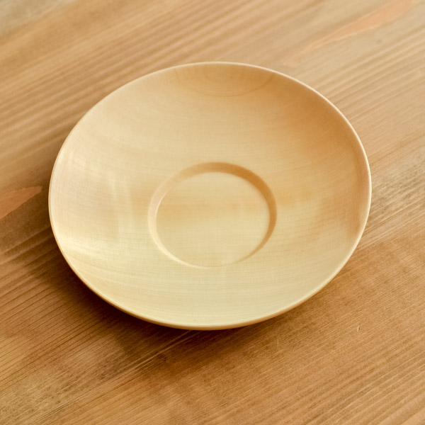 丸茶托 白木塗 137mm 1枚≪13時までのご注文即日発送(休業日を除く)≫ ( あすつく 退職祝い 定年 セット 湯のみ 湯呑み 山中漆器 )