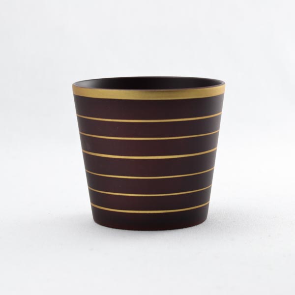 【送料無料】しっとりカップ ブラウン S≪在庫確認後、1~3営業日で出荷≫ ( グラス セット タンブラー 山中漆器 )