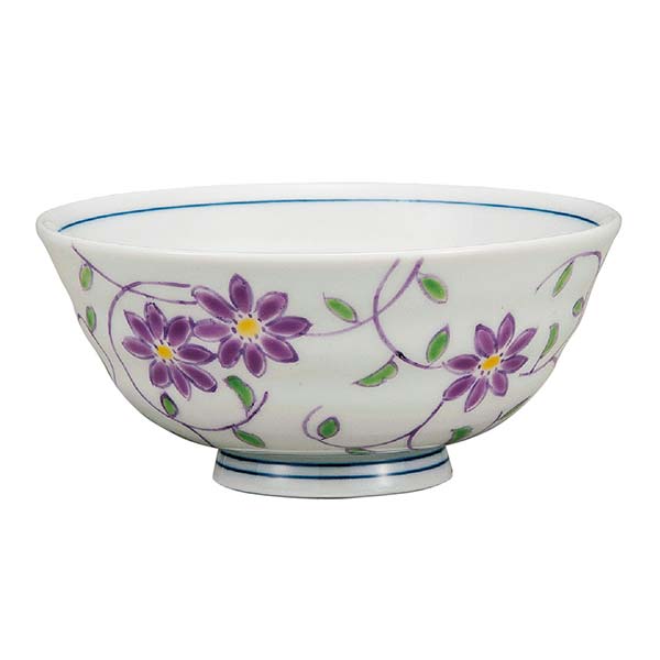 九谷焼 茶椀 花唐草文≪在庫確認後、通常即日で出荷≫ ( 退職祝い 定年 ご飯茶碗 お茶碗 食器 陶器 おしゃれ 九谷焼 )