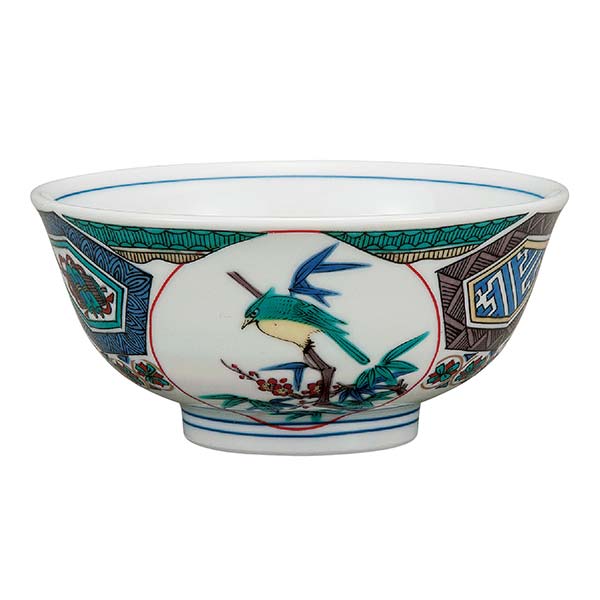 【送料無料】九谷焼 茶椀 古九谷風かわせみ≪3ヶ月程で出荷予定≫ ( ご飯茶碗 お茶碗 食器 陶器 おしゃれ 九谷焼 )