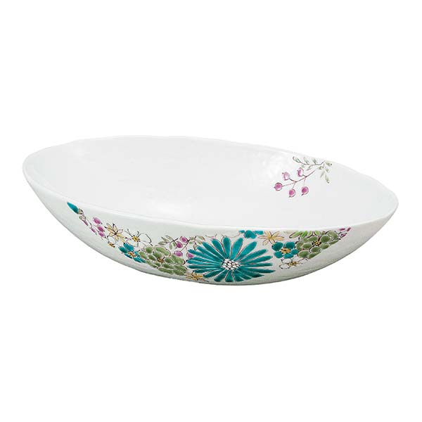 【送料無料】九谷焼 鉢 華 9号≪在庫確認後、1~3営業日で出荷≫ ( 和食 食器 料理 食器 パーティー 九谷焼 )