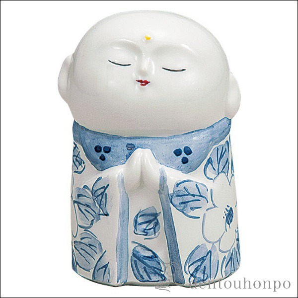 【送料無料】九谷焼 お地蔵様 山茶花 3号≪在庫確認後、通常即日で出荷≫ ( 木札名入れ有料 お地蔵様 お地蔵さん 地蔵菩薩 置物 幸運 九谷焼 )