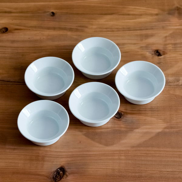 【送料無料】TY Round Deep Plate Plain White 80mm 5個セット≪2週間程で出荷予定≫ ( 1616 ／ arita japan ラウンドディーププレート 食器 ホワイト 小鉢 小皿 有田焼 )