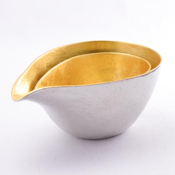 送料無料】 片口 金箔 小 1個 / 能作 酒器 日本酒 冷酒 片口