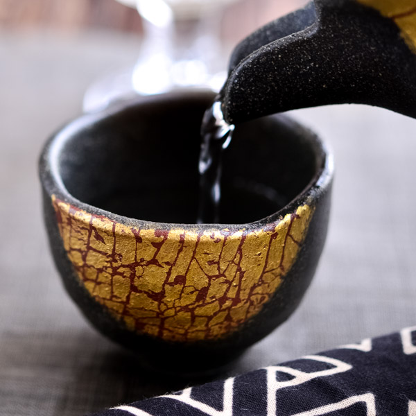 送料無料】 酒器セット 金箔彩 / プレゼント 男性 酒器揃え ぐい呑み