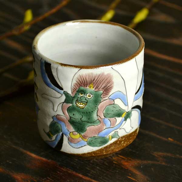 送料無料】 色いろカップ 風神雷神 / 和窯 焼酎グラス ビアカップ