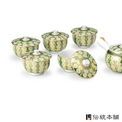 送料無料】 蓋付茶器セット 菊詰 / 父の日 プレゼント 初任給 茶器 