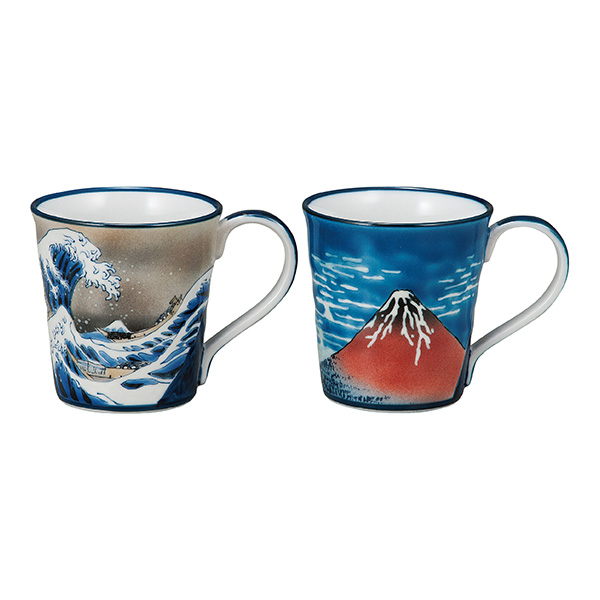 送料無料】 マグカップ 北斎 ペア / 結婚式 両親 プレゼント お祝い