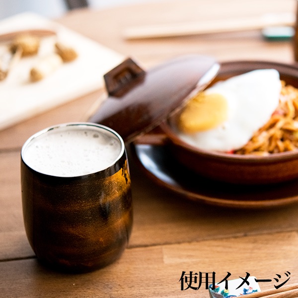 送料無料】 2重ロックカップ ダルマ 選べる2色 白檀 赤／黒 1個 / 焼酎