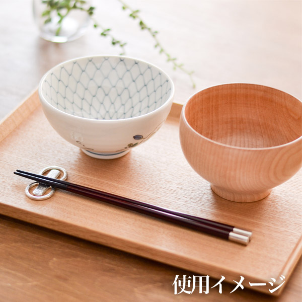 北陸の箸置夫婦箸セット 白銀 木箱入り ペア / 父の日