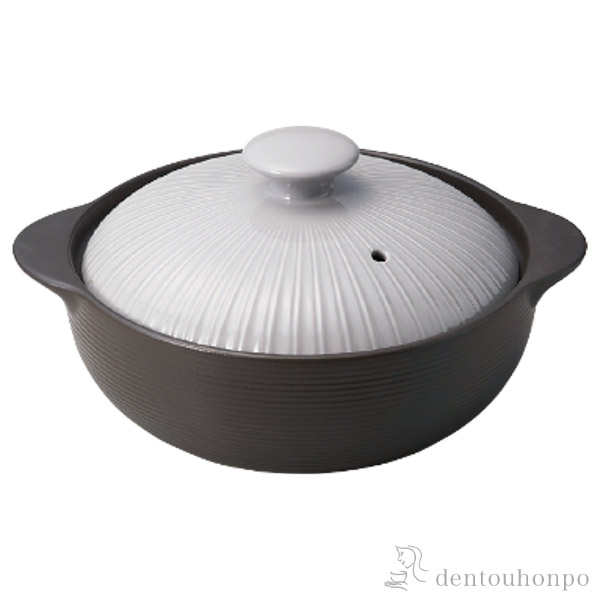 【送料無料】IH対応 土鍋 サーマテック ライトグレー 9号(3~4人用)≪在庫確認後、7営業日程で出荷≫ ( IH対応 直火対応 ごはん おかゆ おすすめ   )