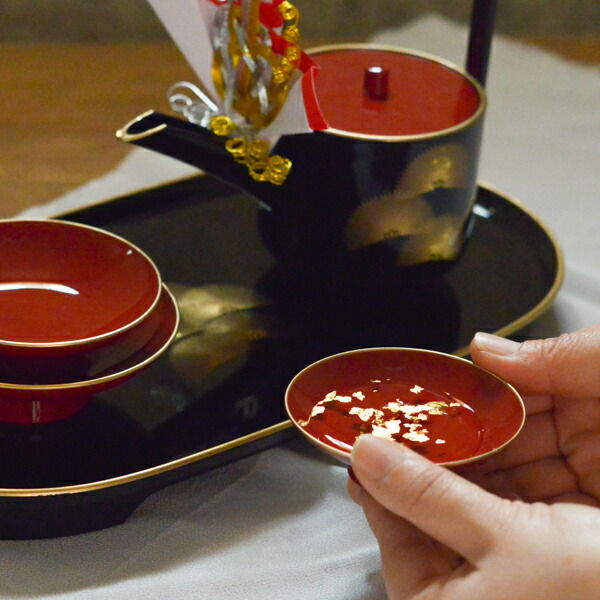 金箔（小）・銚子飾り・屠蘇散 3点セット / おとそ とそ器 日本酒