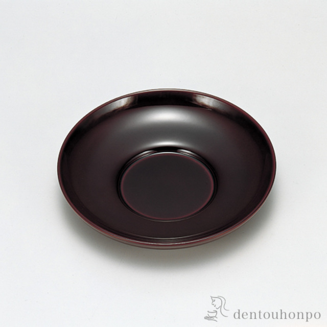 茶托 溜 4号 5枚≪13時までのご注文即日発送(休業日を除く)≫ ( あすつく 茶たく 湯のみ 湯呑み 日本茶 おすすめ 越前漆器 )